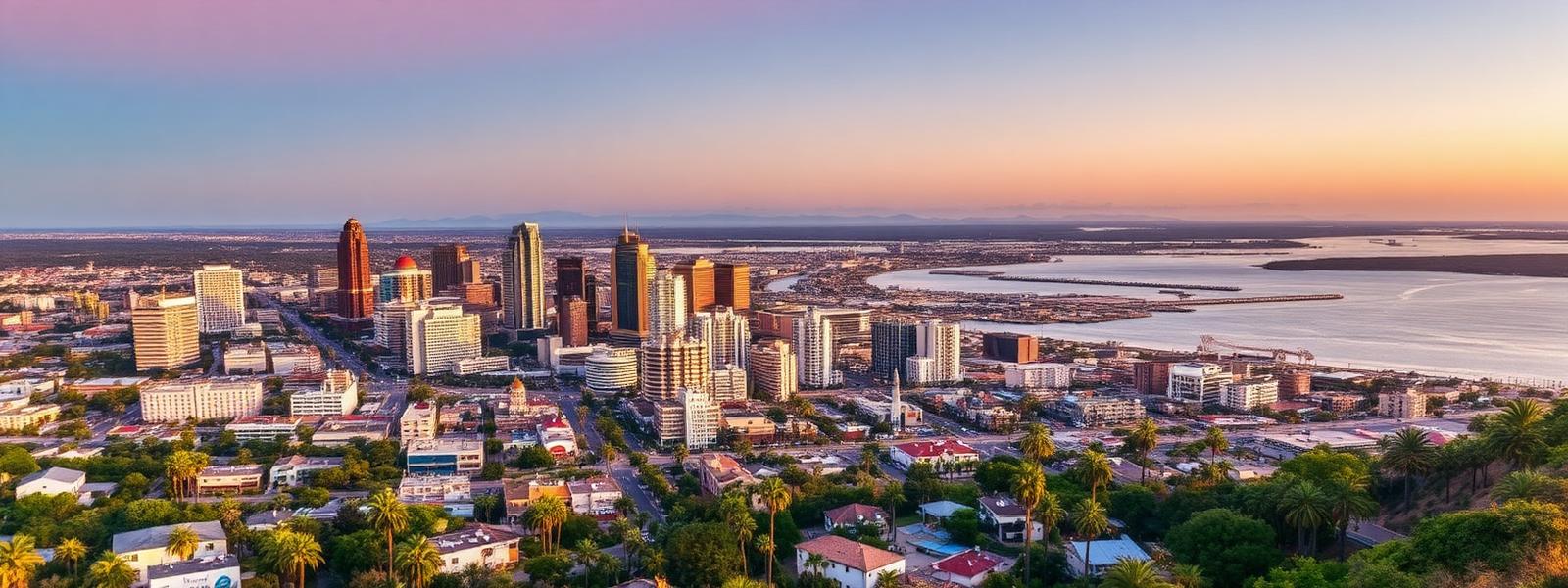 San Diego skyline at dusk